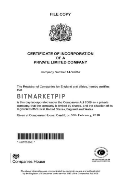 Company Certificate